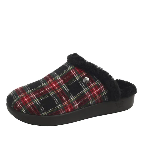 Alegria Women's Comfee Plaidly Black