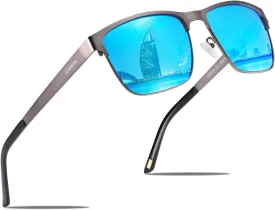 CARFIA Metal Mens Sunglasses Polarized UV400 Protection for Driving Fishing Hiking Golf Everyday Use CA5225