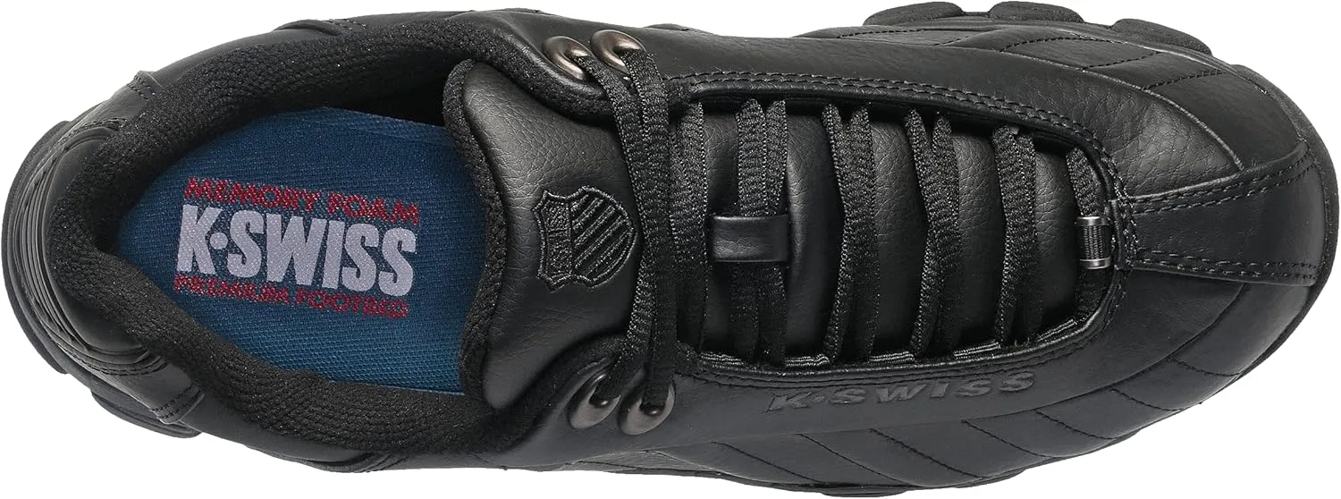 K-Swiss Men's ST329 CMF Sneaker, Wide Tennis Dad Walking Shoes Leather Upper