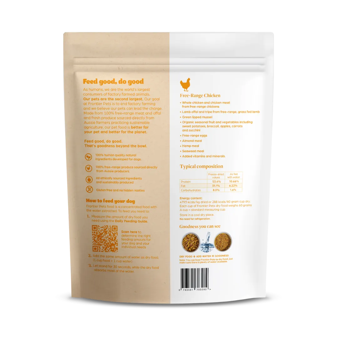 MEDIUM PACK COMBO | Free-Range 'Beef   Pork   Chicken' | Raw Freeze-Dried - Puppy