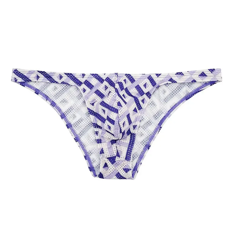 Purple Mesh Low Cut Swim Brief