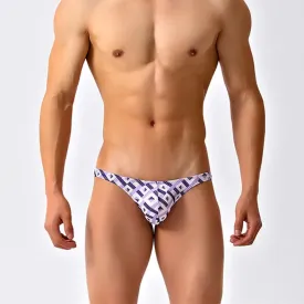 Purple Mesh Low Cut Swim Brief