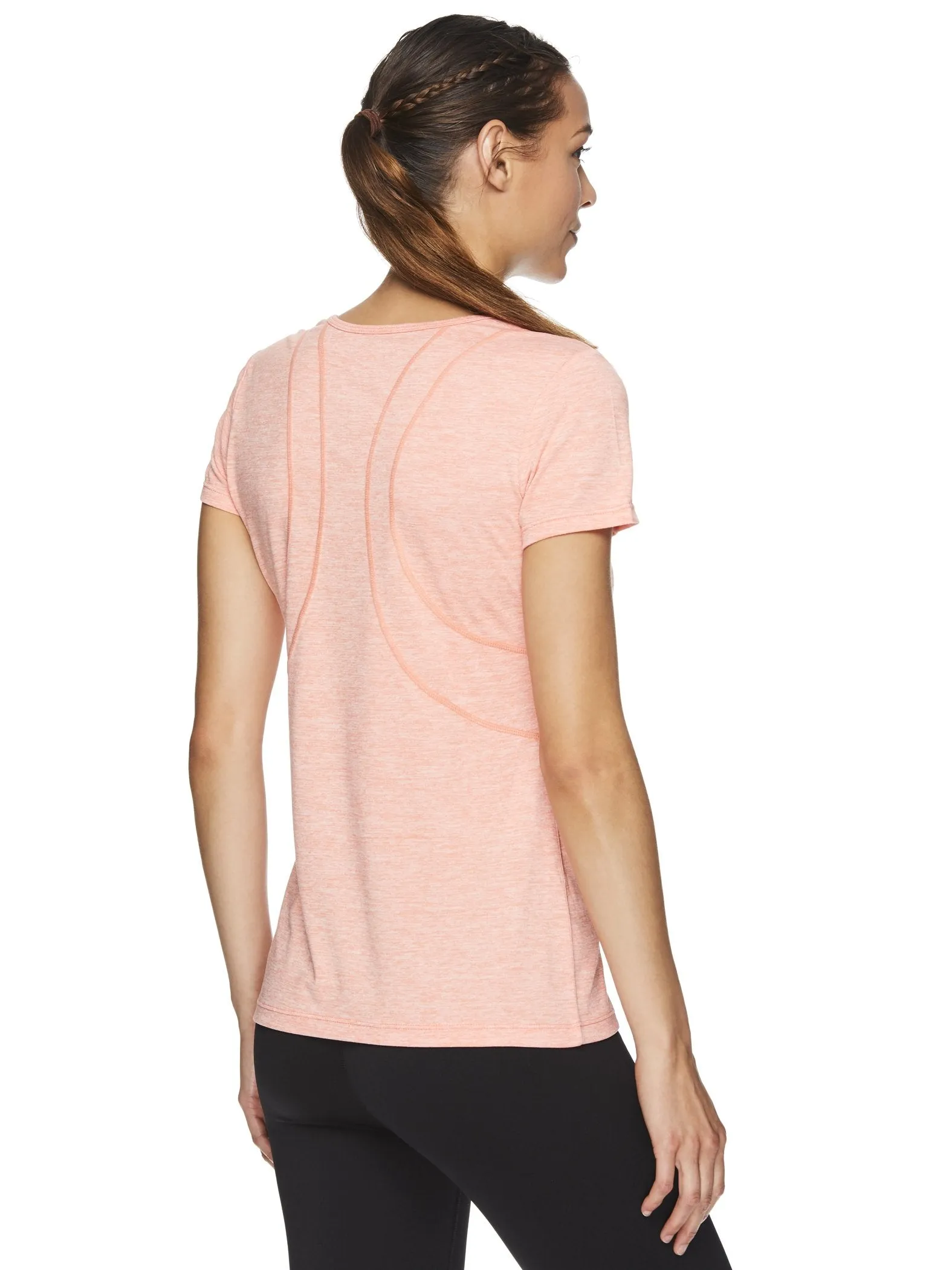 Reebok Women's Fitted Performance Poly Marled T-Shirt