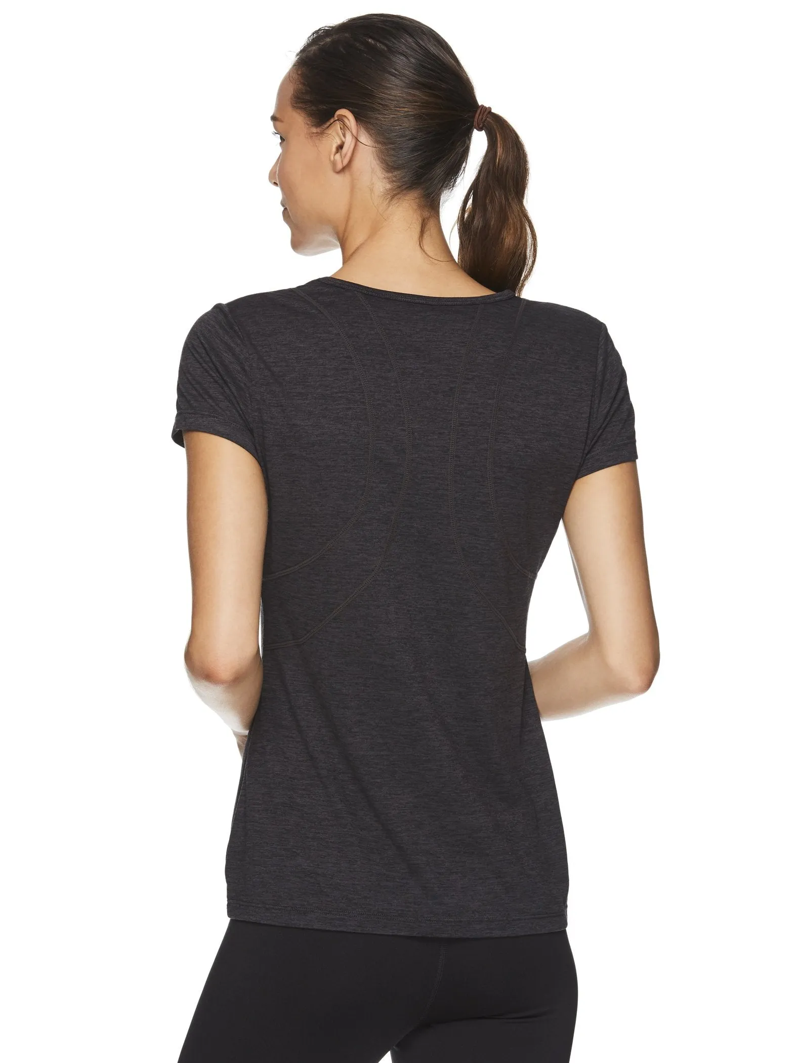 Reebok Women's Fitted Performance Poly Marled T-Shirt