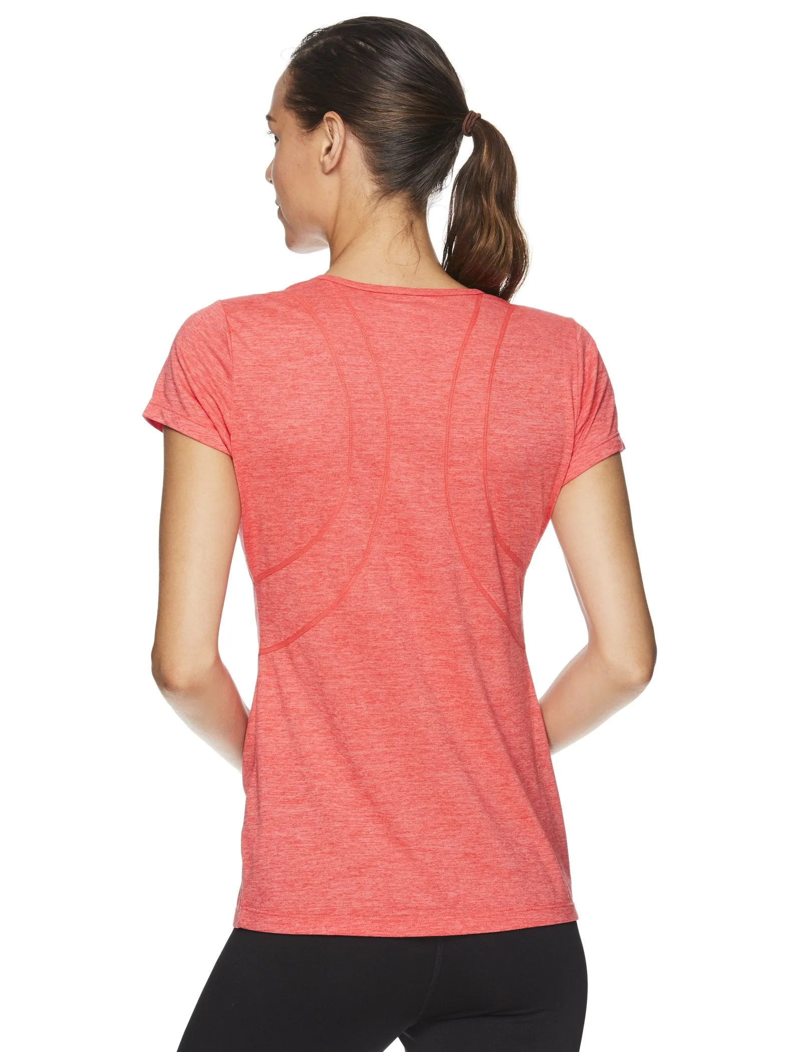Reebok Women's Fitted Performance Poly Marled T-Shirt