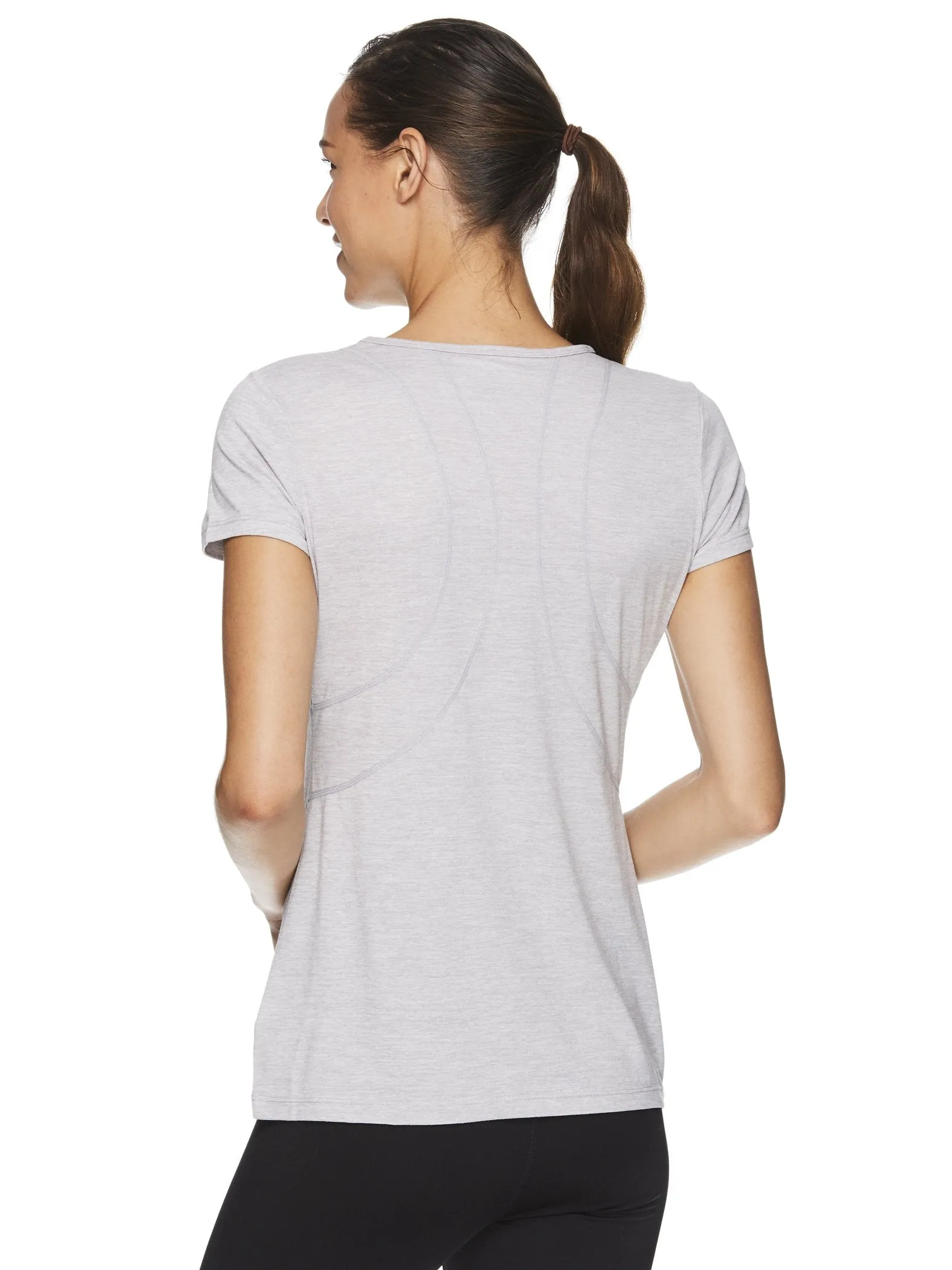 Reebok Women's Fitted Performance Poly Marled T-Shirt