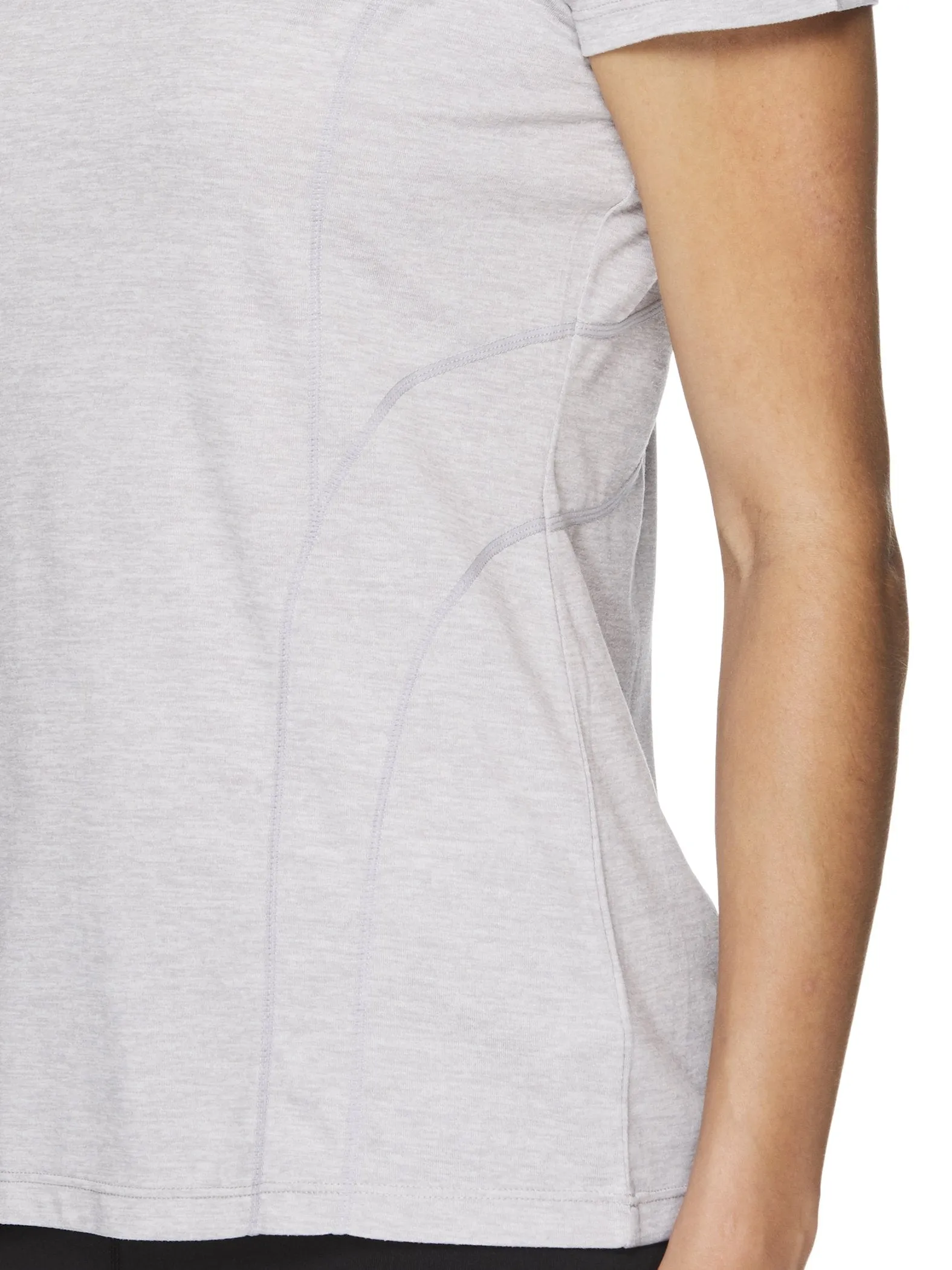 Reebok Women's Fitted Performance Poly Marled T-Shirt