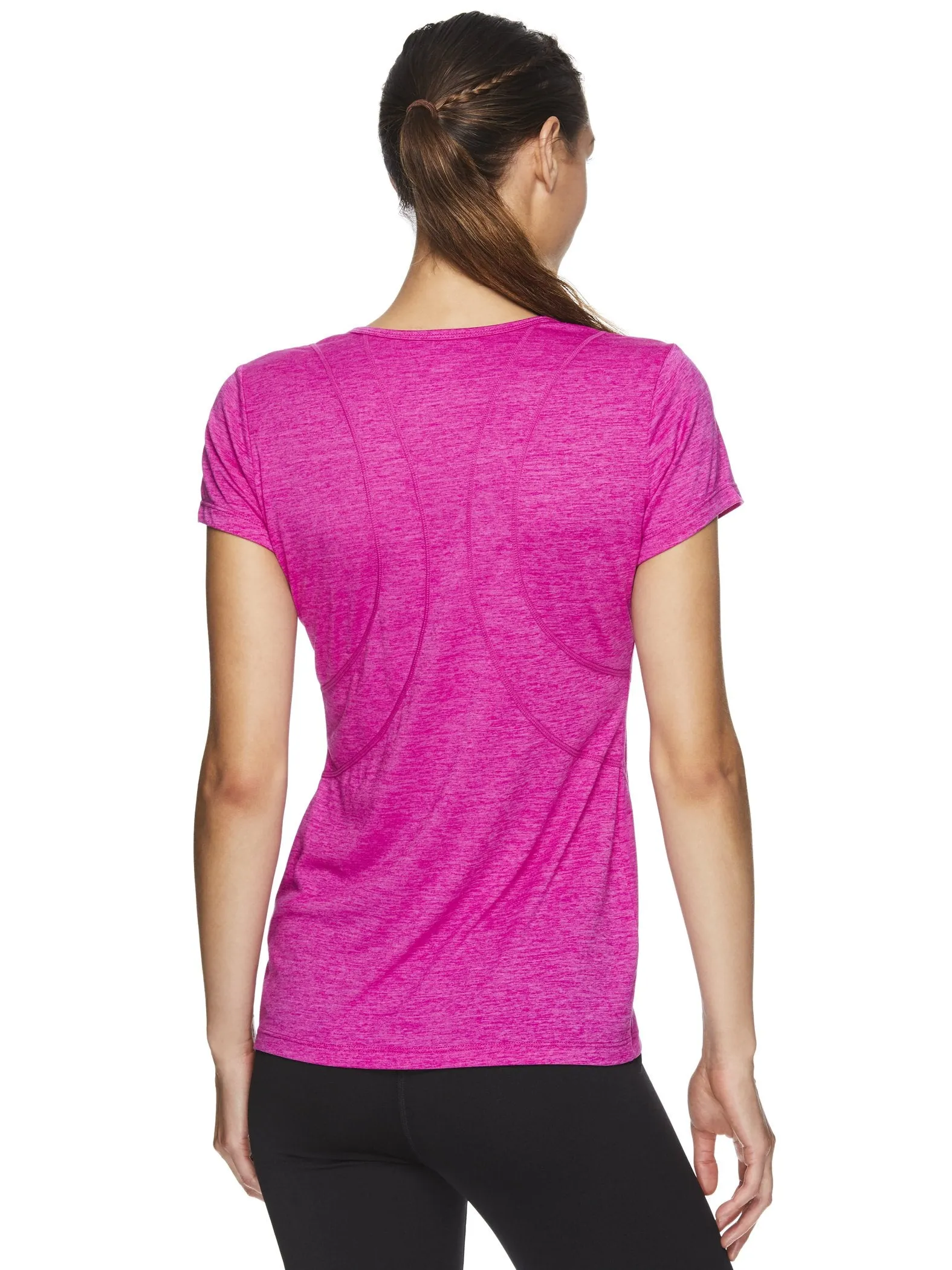 Reebok Women's Fitted Performance Poly Marled T-Shirt