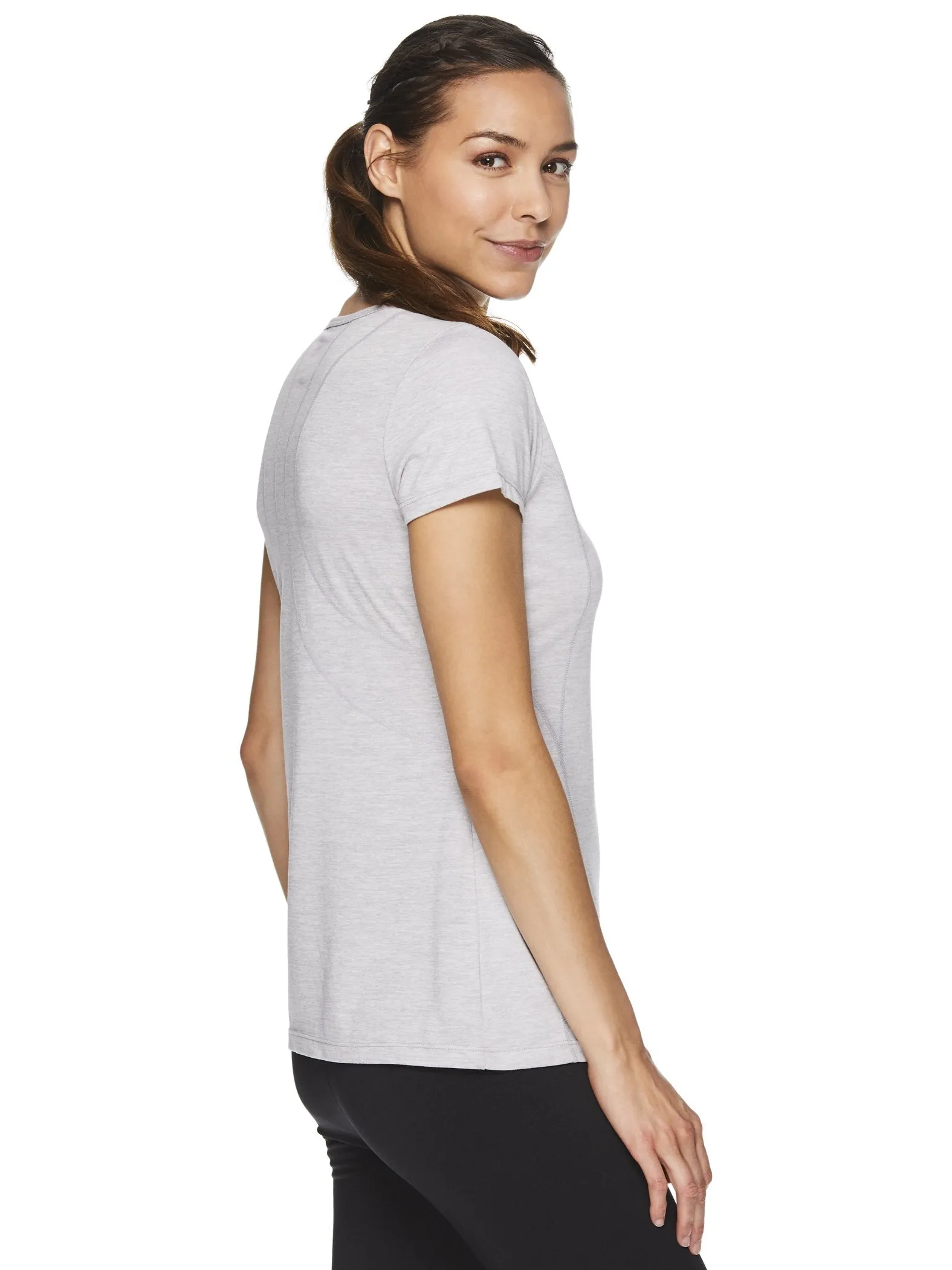 Reebok Women's Fitted Performance Poly Marled T-Shirt
