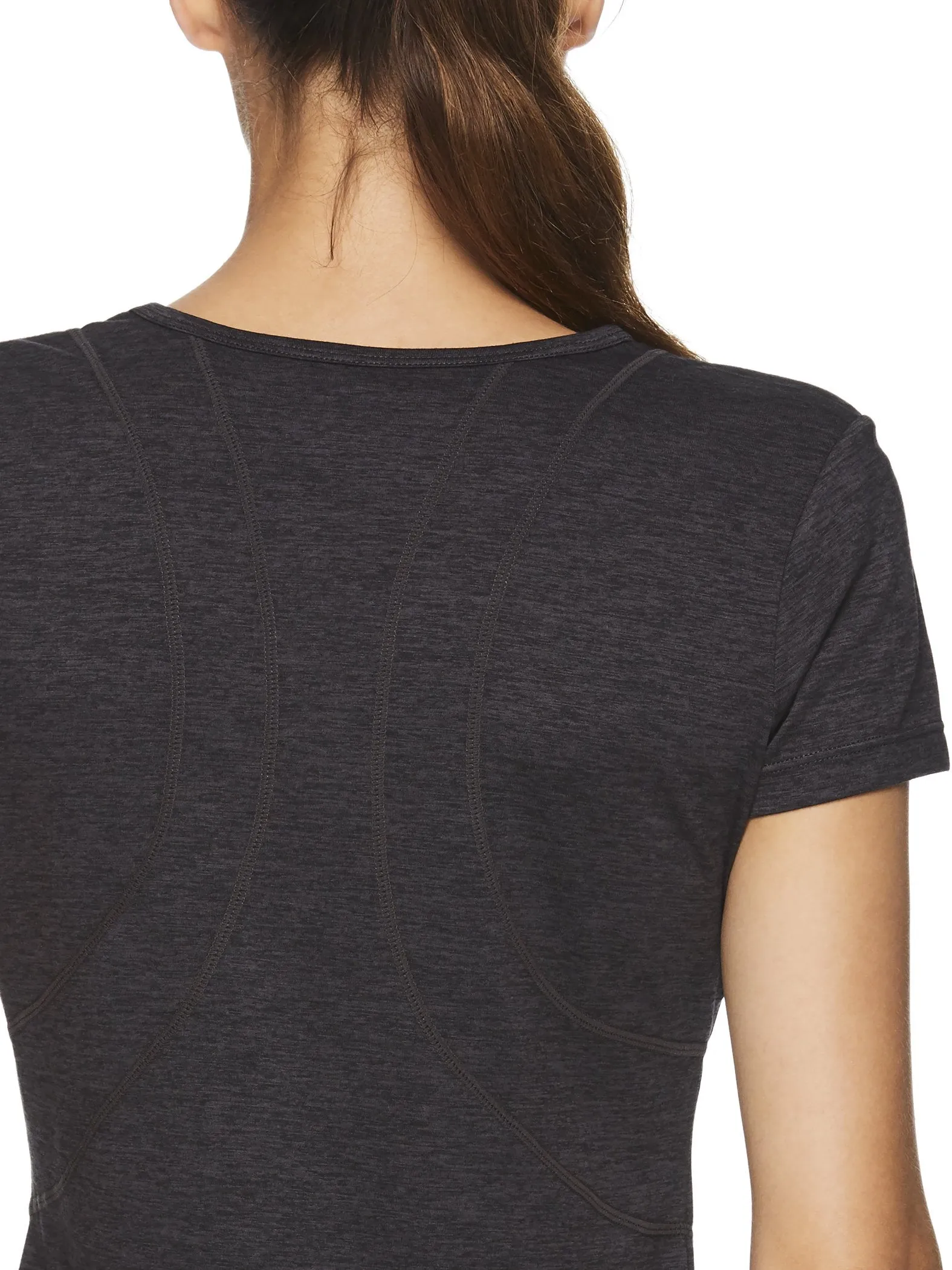 Reebok Women's Fitted Performance Poly Marled T-Shirt