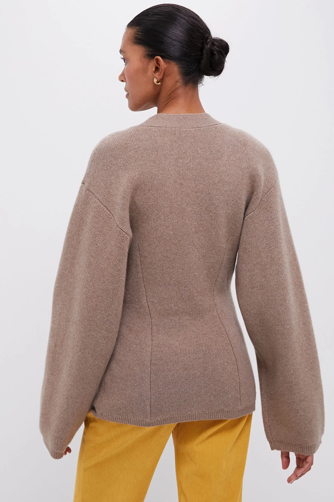 Walnut Paris V-Neck Button Front Cardigan